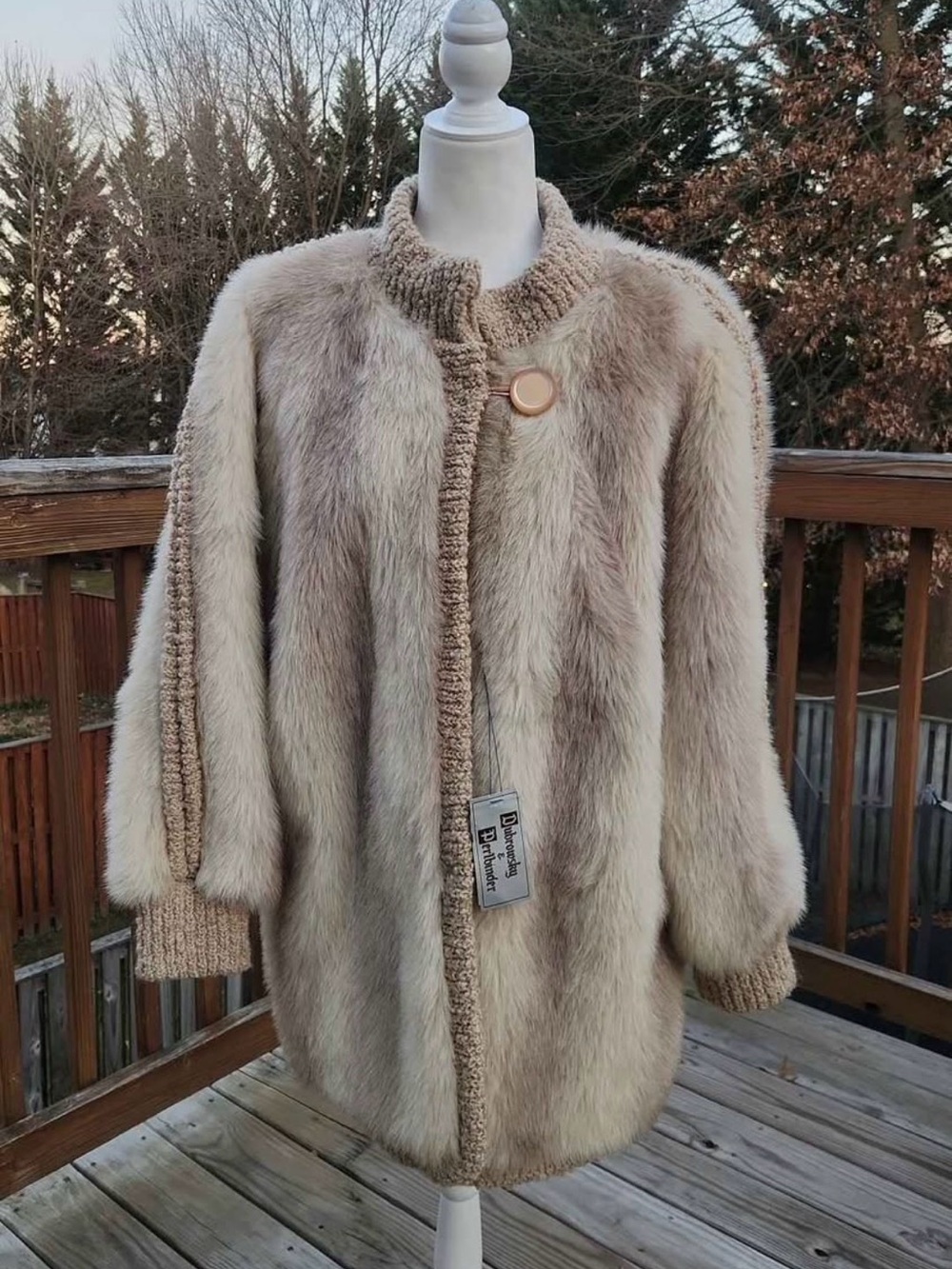 Vintage Dubrowsky & Perlbinder Faux Fur NWT